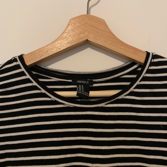 Classic F21 Striped T-Shirt Dress - Picture 3 of 3